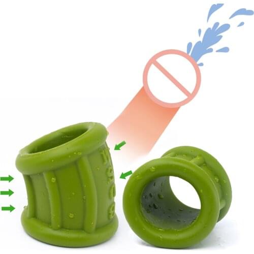 Silicone Material Ball Stretcher Scrotum Testicle Bondage Penis Ring Sex Toy For Men Couple Chastity Device Cockring Adult Games