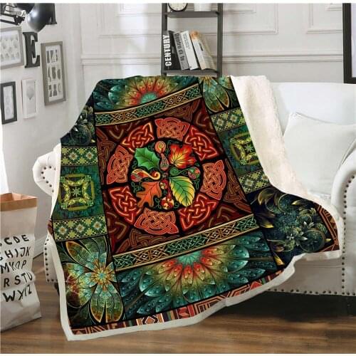 Blankets Vintage 3D Flannel Blanket Bedspread Bedding Square Picnic Boys Girls Soft Creative Pattern Design Blanket Decorations
