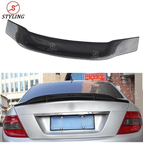 W204 Coupe Spoiler R Style For Mercedes C200 C220 C250 Carbon rear spoiler trunk wing 2008 2009 2010 2011 2012 2013 2014