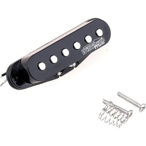 Wilkinson High Output Ceramic ST Single Coil Bridge Pickup for Strat Style Electric Guitar, Black