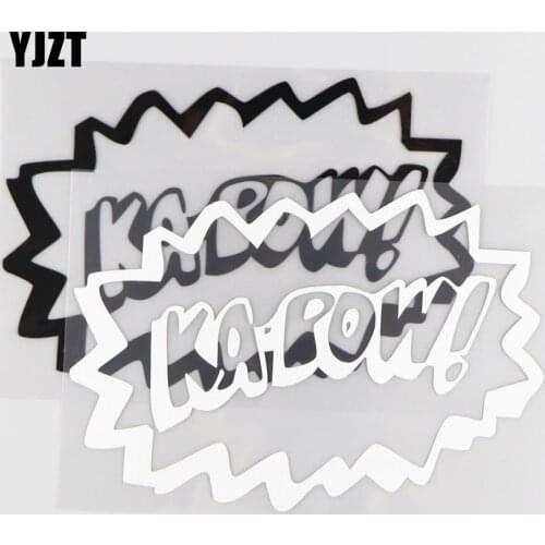 YJZT 18.5CM*12.8CM KA-POW! Vinyl Car Sticker Jdm Creative Decal Black/Silver 4A-0245