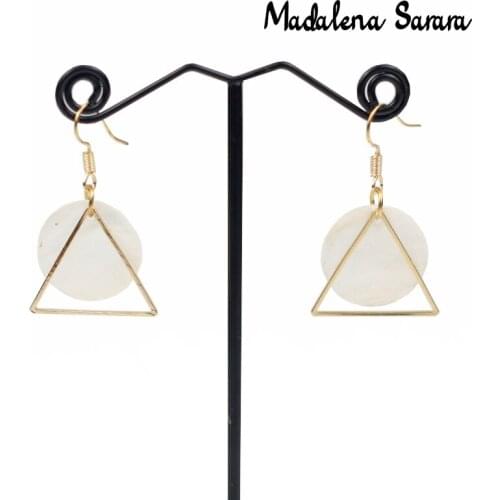 MADALENA SARARA 2021 Fashion Spring Irregular Personality Dangle Women Copper Earrings MD-052642