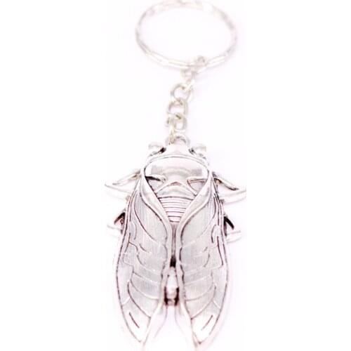 1Pcs Cicadidae Pendant Keychain For Keys Car Key Ring Souvenir Gifts Couple Handbag Jewelry Accessories KC55