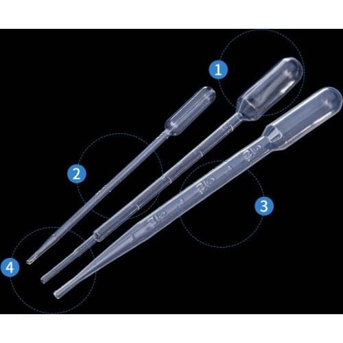 100pcs/pack 10packs plastic pasteur pipette transfer pipette dropper Polyethylene 0.2ml/0.5ml/1ml/2ml/3ml