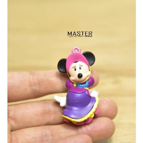 12PCS 4.5CM Brand new genuine Minnie Mickey Mouse Mini cute doll decoration DIY decoration decoration