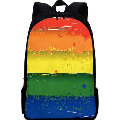 2020 3D Printed LGBT Backpack Student Zipper Bag School Backpack Backbags Teen College Bags Teens Boys Girls Backpack