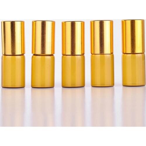 3ml Empty glass roll on bottle with Stainless Steel roller Small Essential Oil Roller-on bottle empty parfum cosmetic containers