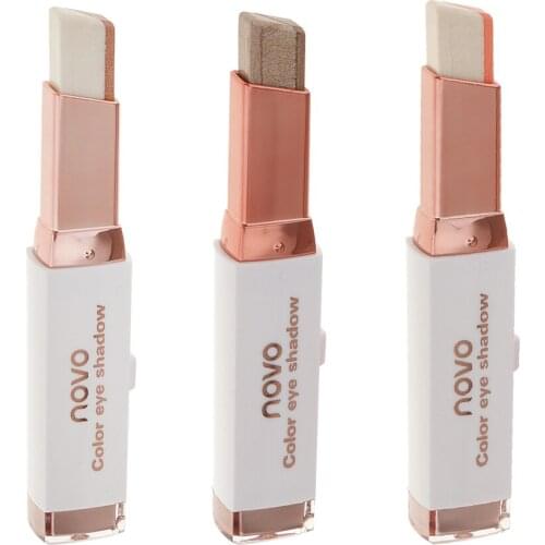 3 Pcs Dual Color Eye Shadow Gradient Color Glitter Shimmer Eyeshadow Makeup Pencil Stick Set