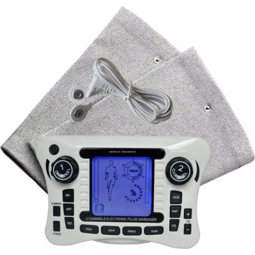 308B Electrical Stimulator Tens Machine Digital Therapy Massager Body Knee Pain Relief With Conductive Kneepad Health Care Tool