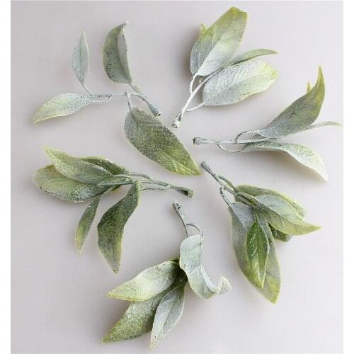 50PCS Silk Roses Leaf DIY Gifts Box Wedding Decorative Flowers Wreaths Christmas Decorations For Home Artificial Leaves