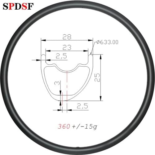 29in 360g 28mm wide MTB Asymmetry clincher tubeless disc carbon rims 25mm deep 28H 32H UD 3K 12K 29er mountain bike carbon wheel