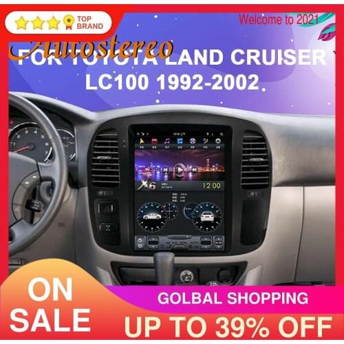 Tesla Style Android 9.0 4GB+64 Car Radio GPS Navigation For TOYOTA LAND CRUISER LC100 1992-2002 Auto Head Unit Multimedia Player