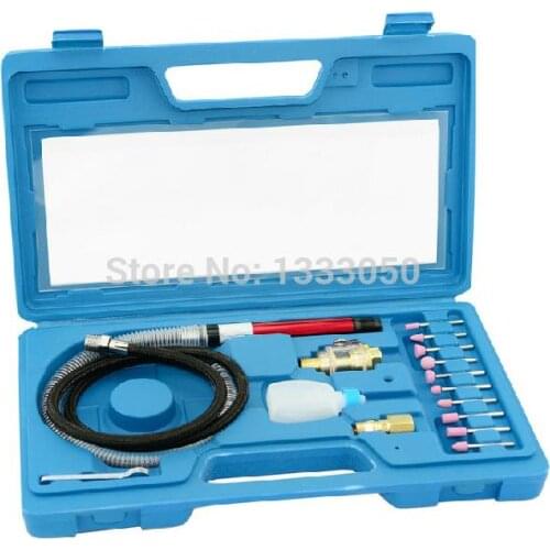Free Shipping 17pcs 1/8" Micro Air Pencil Die Grinder Tool Pneumatic 3mm