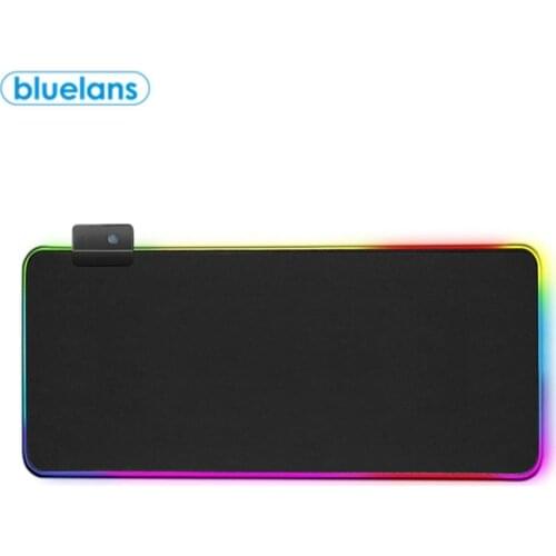 Large Thicken 4cm Mouse Keyboard Pad RGB Symphony Pattern LED Locking Colorful Color Luminous Non-slip Gaming Mouse Pad