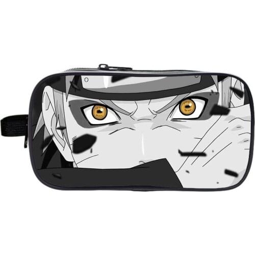 Japan Anime Pencil Case Office Student Pencil Bag Kakashi Cute Double-layer Pen Case School Supplies Pen Box Stationery Bags