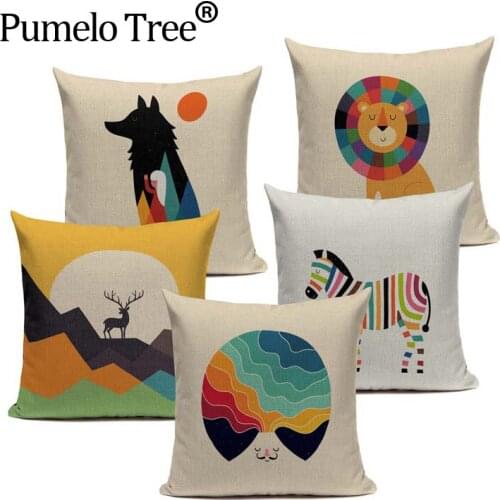 Croco Best Friend Cushion Cover hill Throw Pillow travel people Cotton Linen Decorative for Home Sofa Car Custom Pillow Case