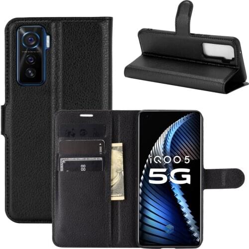Book Style PU Leather Case Cover for Vivo IQOO 5 5G Flip Wallet Phone Bags Cases with Stand for Vivo IQOO 5 5G