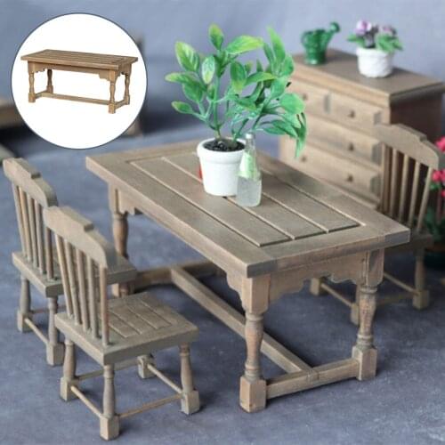 DIY Wooden 1/12 Dollhouse Miniature Dining Kitchen Decor Hobby Kids Toys