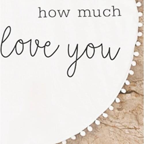 28EC Baby Play Mat Crawling Carpet Kids Room Floor Rug Round Game Pad Playmat Children Bedroom Nursery Home Decoration Props