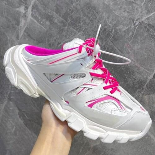 Novo designer de moda masculina de luxo malha casual passarela mula plataforma sandálias sapatos esportivos sandálias e chinelos