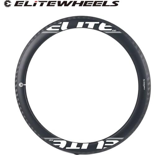 ELITEWHEELS 700c Carbon Road Rim Crystal Polished Brake Surface UD Finish Matte Or Glossy Tubular Clincher Tubeless For Cycling
