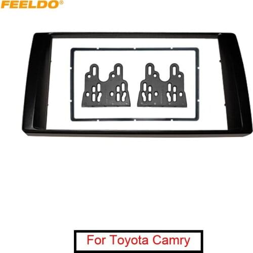 FEELDO Car Radio 2DIN Fascia Panel Frame Adaptor For Toyota Camry (American) Stereo Plate Frame Installation Fit Kit #AM4872