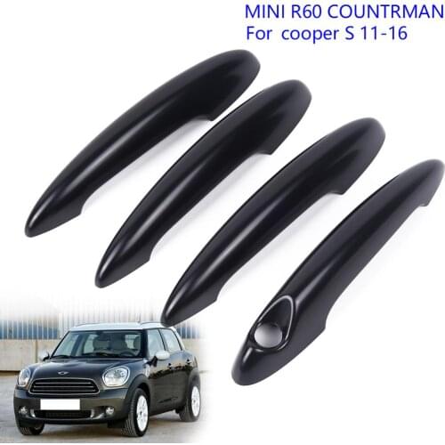 4 Pcs/Set Gloss Door Handle Covers Trim PC Black Plastic Fits For MINI R60 COUNTRYMAN Cooper S 11-16 Modles Door Handle Cover