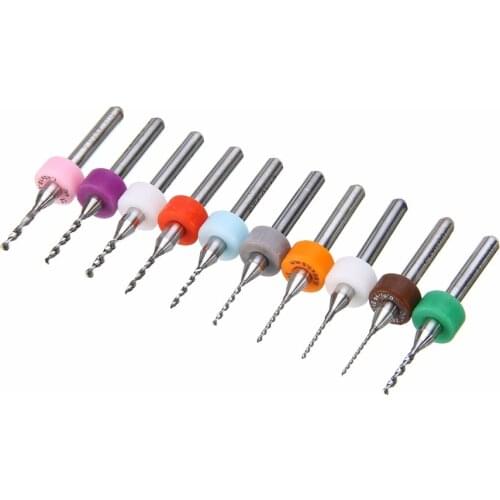 Hot Sale 0.6-1.5mm Tungsten Carbide PCB Drills Mini 10pcs/set Print Circuit Board Carbide Drill Bits For CNC New Arrival