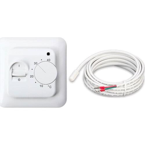 Flush-mounted Room Controller Floor Underfloor Sensor Temperature Thermostat Electric Warm Temperature Controller Instrument
