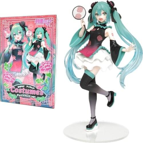 Taito Costumes Hatsune Cheongsam Miku Garage Kit Pvc Assembly Model Western Animiation Action Figure Kids Toys