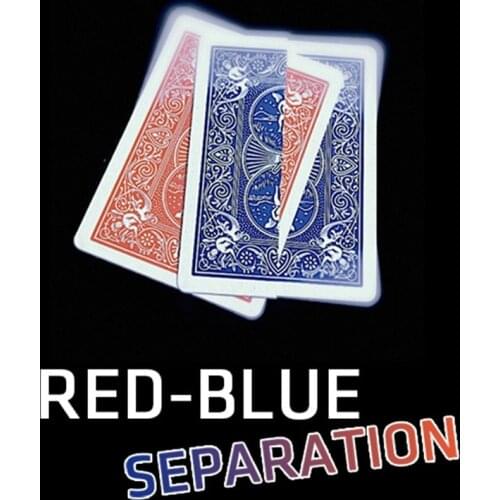 Red-Blue Separation Magic Tricks One to Two Playing Card Magia Magician Close Up Street Illusion Gimmicks Mentalism Puzzle Toy
