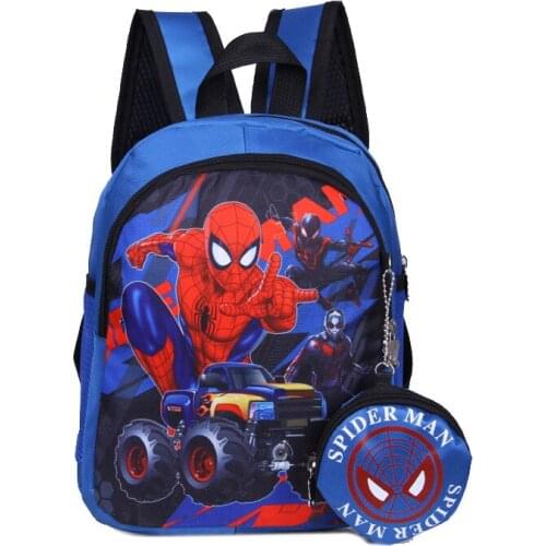 Spiderman Nylon Children Backpacks Frozen Kids Kindergarten School Bags Baby Captain America Boys Girls Toddler Rucksack
