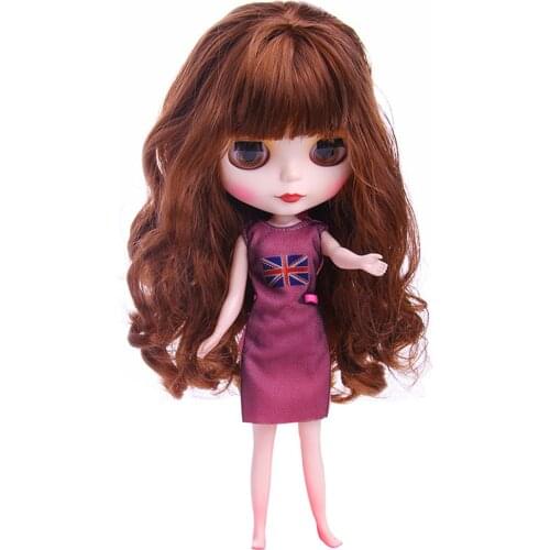 Adorable Doll Girl One-piece Sleeveless Dress for 12inch Blythe Doll Costume Play Doll Accessories
