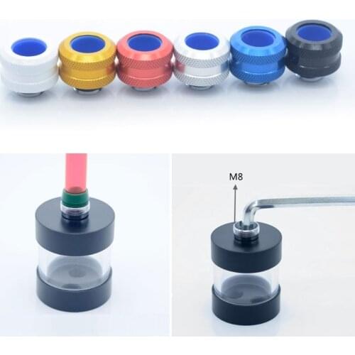 OD 14mm Anti-Off Hard Tubing Extender Fittings G1/4 Compression Thread Rigid Fitting For Hard Pipe Computer Water Cooling Fittin