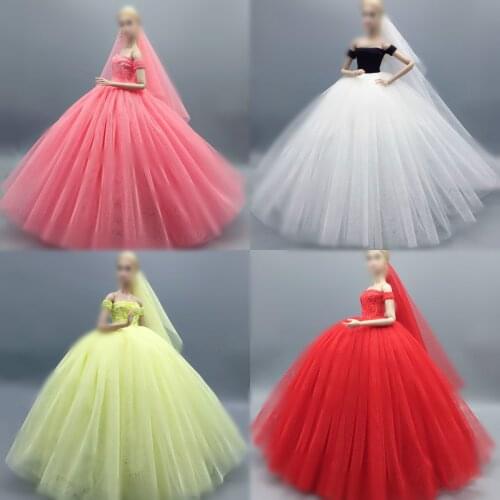 30cm Doll Dress Fashion Clothes Wedding dress for licca For Barbie Doll Accessories Baby Toys Best Girl' Gift