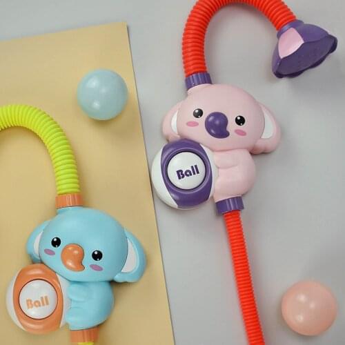 Pop Bath Toys Lovely Plastic Elephant Shape Water Spray For Baby Shower Swimming Toys Kids Gift Storage Mesh Bag Baby Kids Toy