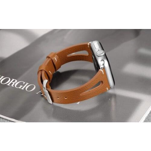 Strap for apple watch 6 band 44mm 40mm 42mm 38mm iwatch series 6/5/4/3/2/SE bracelet Genuine Leather watchband accessories