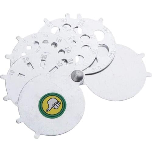 Aluminum Folding Fan Diamond Karat Gemstone Mounting Gauge Measuring Carat Millimeters Gemologist Bead Jewelry Tools