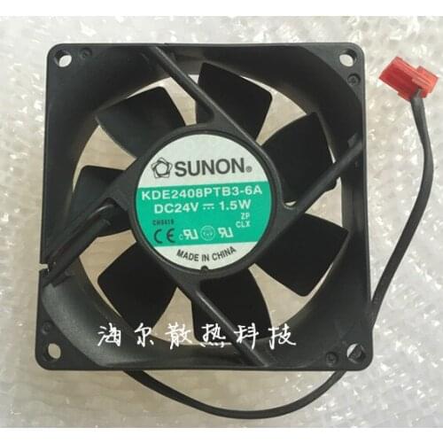 SUNON KDE2408PTB3-6A Server Cooling Fan DC 24V 1.5W 80x80x25mm 2-wire