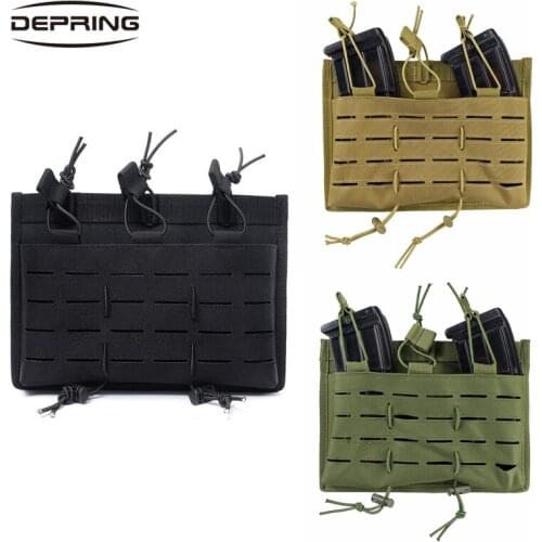 Tactical Molle Magazine Pouch Open Top Mag Holder Triple Mag Pouch Hunting Shooting Holster Pistol Bag Molle Pouch