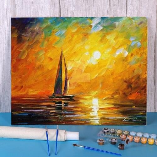 Morning Light Coloring By Numbers Painting Kit Acrylic Paints 40*50 Picture By Numbers Photo Paintings For Kids Handicraft