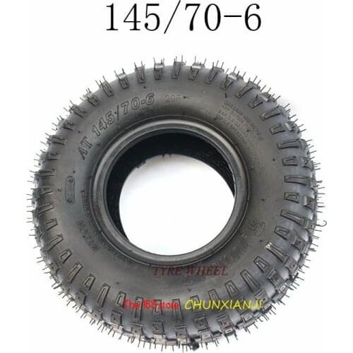 AT145/70-6 inch Vacuum Tyres Tubeless Tire for 49cc 50cc 110cc Electric ATV Scooter Buggy Go kart Bike Vehicle Parts Off Road