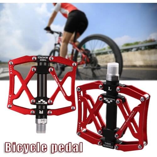 Bike Pedals 9/16 Mountain Road Bicycle Flat Pedal with Anti-Skid Pins Universal Lightweight Aluminum Alloy Pedal SAL99