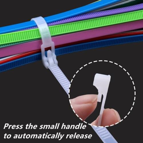 Release Nylon Cable Ties 7x150 New Strap Power Wire Management Marker Straps