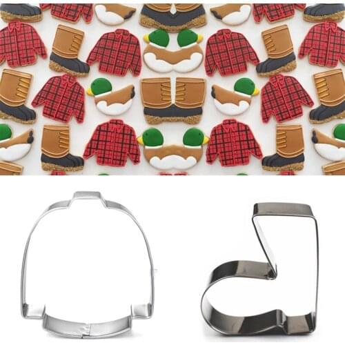 1pcs patisserie reposteria gateau Bakeware Shirt Boots Metal Cookie Cutter Fondant Cake Decor Tools Cupcake Biscuit Pastry Shop