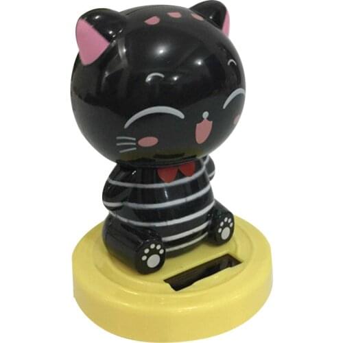 1PC New Moving Dancing Swing Cat Solar Power Sunflower cat Car Decor Toy Gift Home Decorating Plants 3.0