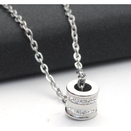 10pcs Stainless steel couple geometric round circle necklace men women lovers love fashion personality gift necklace jewelry