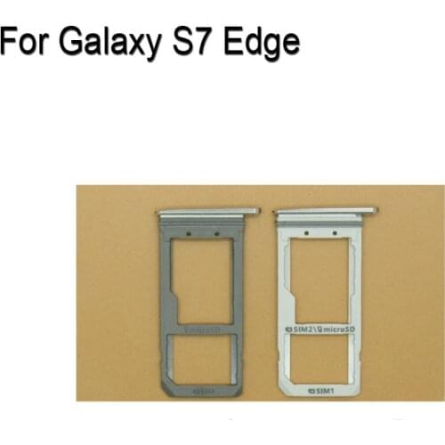 100% Original Silver SIM Card Tray For Samsung Galaxy S7 Edge SD Card Tray SIM Card Holder SIM Card Drawer For Galaxy S7 Edge
