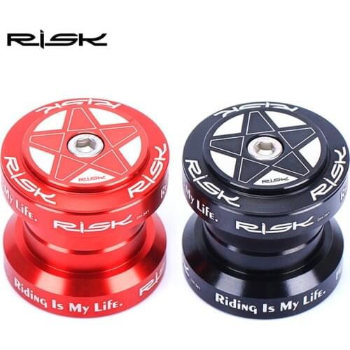 2020 RISK 34MM Fixed Gear Bike Straight Tube External Headset High Strength Aluminum Headset Waterproof Bearings 28.6/34-34/30mm