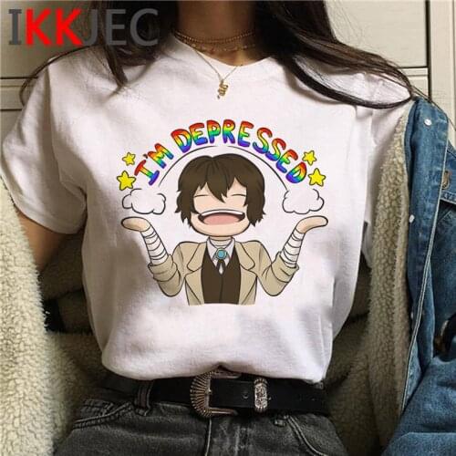 Bungou Stray Dogs summer top women tumblr grunge harajuku kawaii clothes top tees tumblr